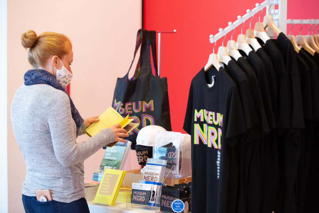 Member browsing in the shop