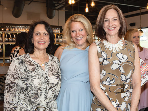 Aarati Alexander, Burch Hanson, and Caryl Smith at the Ladies Luncheon at Bacchanalia.